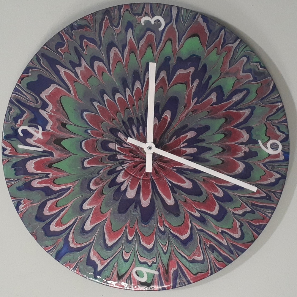 Hand Crafted Vinyl Record Clock Resin Wall Art